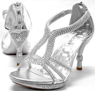 New womens shoes stilettos rhinestones back zipper wedding prom party