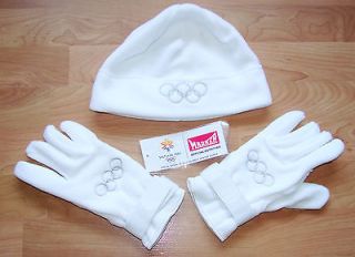 Salt Lake City 2002 Olympics Torch Bearer Relay Mittens & Hat, Gloves