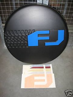 FJ CRUISER SPARE TIRE COVER COLOR MATCHED VINYL DECALS