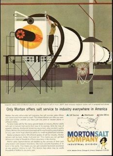 1959 Print Ad Morton Salt Company offers salt everywhere to industry