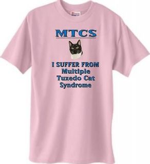 Suffer From Multiple Tuxedo Cat Syndrome T Shirt Pink   5 Colors