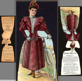 1895 Columbia Bicycle Bike Gosta Kraemer Costume Victorian Paper Doll