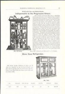 1900 AD Butcher Shop Tools Equipment Show Case Refrigerator Grocer