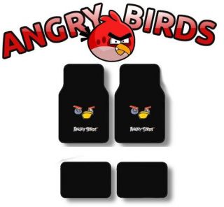 Angry Birds 4pc Car Floor Mats Front & Rear Truck SUV Universal Fit