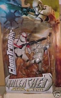MOC Star Wars CLONE TROOPER RED DECO CLONE ARMY Action Figure + BASE