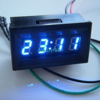 30 LED Digital 12V 24V Car Motorcycle Clock Watch EV auto 24 Hour
