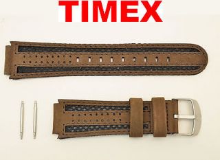 Timex Expedition GENUINE watch band T48042 Brown black 18mm strap