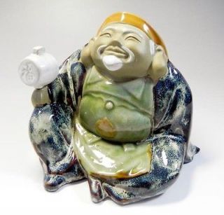 Chinese Bonsai Mudman Mudmen Figurine Fu Grandpa Stand for Happiness