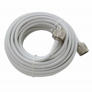10 Meters White Coaxial Cable Connecting Cell Phone Signal Booster to