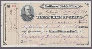 State of Ohio General Revenue Bond 1882 Columbus, Ohio