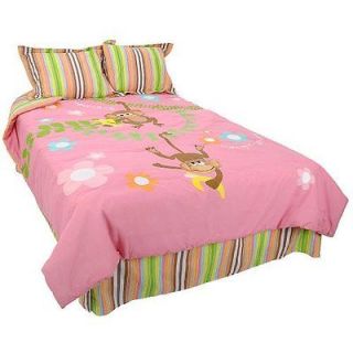 Cody Direct Pink Monkey Madness Twin 3 Piece Comforter Bedding Set