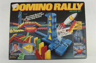 DOMINO RALLY Plastic Toy Game Deluxe Set 1989 Pressman No 9503