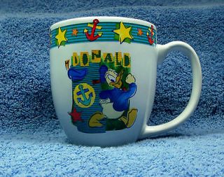 Disney Donald Duck Mug White Coffee Cup Stars Anchors Novelty FTD