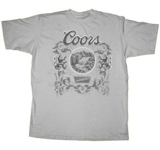 Coors Fancy Beer SILVER Adult T shirt