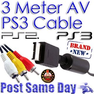 3M Audio Video RCA Input Output Cable To Scart TV Monitor Connector