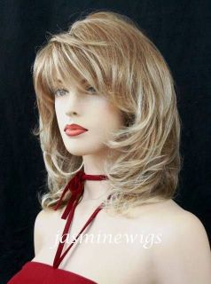 JASMINE Wigs Med Lgth Wavy Wig Skin Top 25 Colors NEW
