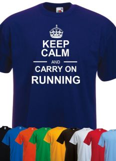 keep calm and carry on running tshirt unisex mens womens race marathon