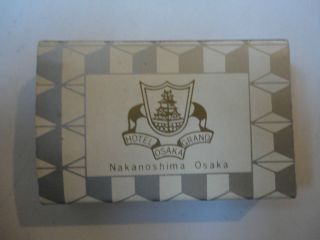 ORIGINAL MATCH BOX TOBACCIANA TOBACCO JAPAN OSAKA GRAND HOTEL