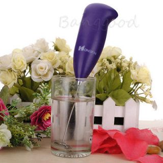 Beater Milk Coffee Shake Frother Whisk Mixer Electric Foamer Purple