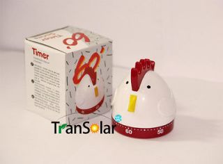 New Rooster Kitchen Cooking Timer with 1 Hour Watch Countdown Alarm
