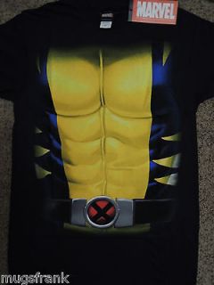 Men Wolverine Costume Marvel Comics T Shirt