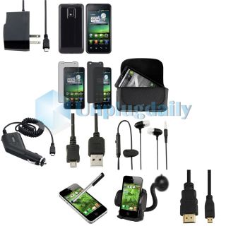 10 Bundle HDMI Stylus Headset LCD Protector Charger Holder For LG T