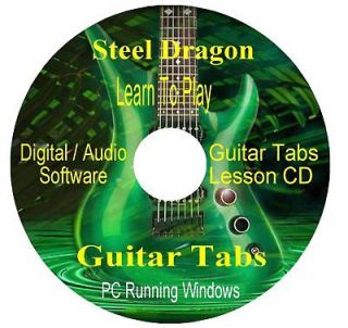 Steel Dragon *GUITAR TABS* Lesson Software CD