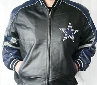 DALLAS COWBOYS VARSITY JACKET LEATHER GIII NFL OFFICIALLY LICENSED NEW