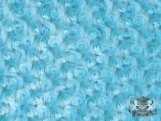 MINKY ROSE CUDDLE FAUX FUR TURQUOISE SEW FABRIC 60x36