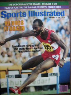 Sports Illustrated Edwin Moses Hurdles  1983 Harvey Martin 87 Wins In