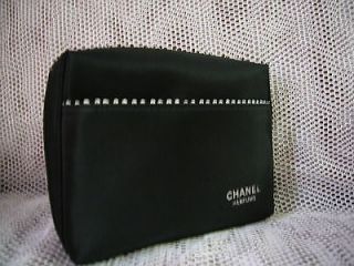CHANEL Parfums Cosmetic bag makeup bag travel case Clutch Purse Black