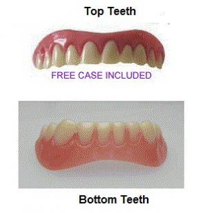 instant smile UPPER veneer secure cosmetic + BOTTOM teeth + CASE