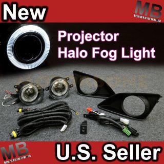 09 10 Toyota Corolla Projector Halo Angel Eyes Fog Light Clear White