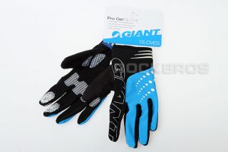 2013 GIANT Pro Gel Cycling Gloves Full Finger Blue Black