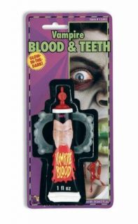Vampire Makeup Fake Blood Fangs Teeth Costume Halloween