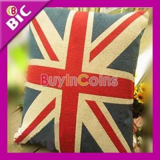 Soft Personalised UK British Flag Tapestry Pillow Cushion Cove