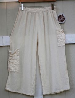 OH MY GAUZE Cotton Lagenlook SPLASH Pocket Pant 1(S/M) 2(L/XL) 3(1X