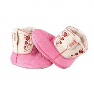 Lil Cowboy Kickers Pink Hearts Slippers Youth/Toddler/ Baby