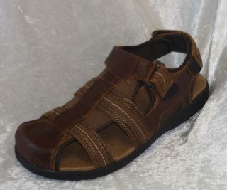 Croft & Barrow Fisherman mens Leather Velcro Sandals size 13 NEW