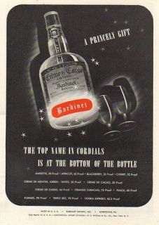 1942 Creme De Cacao Bardinet~Top Name in Cordials Ad