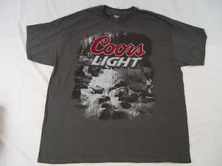 Mens Coors Light Beer Budweiser T shirt Gray Authentic Train LT 3XLT
