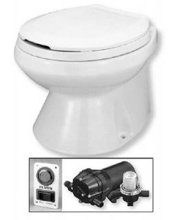 Jabsco 37275 1092 Designer Styled Marine Quiet Flush Electric Toilet