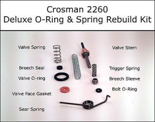 Crosman 2260 Deluxe Reseal Rebuild O Ring Spring & Seal Kit