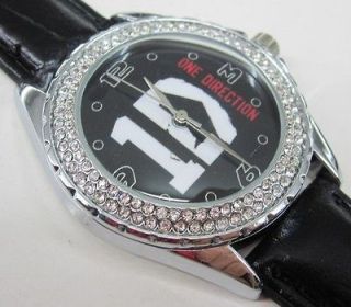 118 Diamond Crystal Leather Watch   1D 1 D One Direction Logo