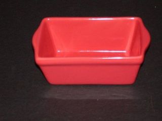 Mini Loaf Dish for Meatloaf Bread ~ Oven & Dishwasher Safe ~ Red ~ 3.5