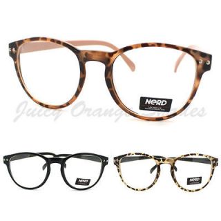 Keyhole Eyeglasses Frame Unisex Clear Lens Nerd Glasses (3 Colors