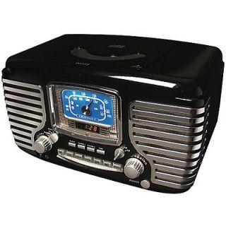 Crosley Corsair Clock Radio with CD Player   Choose Color Black