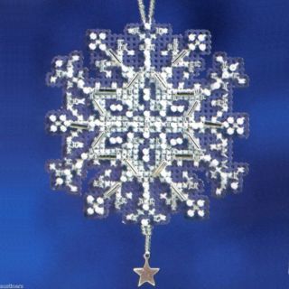Star Crystal Beaded Charmed Ornament Kit Mill Hill 2012 Snow Crystals
