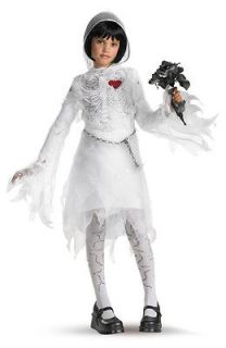 CHILD GIRLS TWEEN SKELETON BRIDE Goth Ghost Halloween Costume Fancy