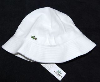 LaCoste La Coste white bucket Avenir cotton hat Medium Mens